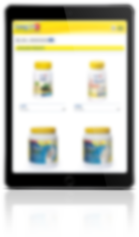 mockup dello sviluppo del sito internet responsivo ecommerce per lo shop online degli integratori longlife navigabile anche tablet