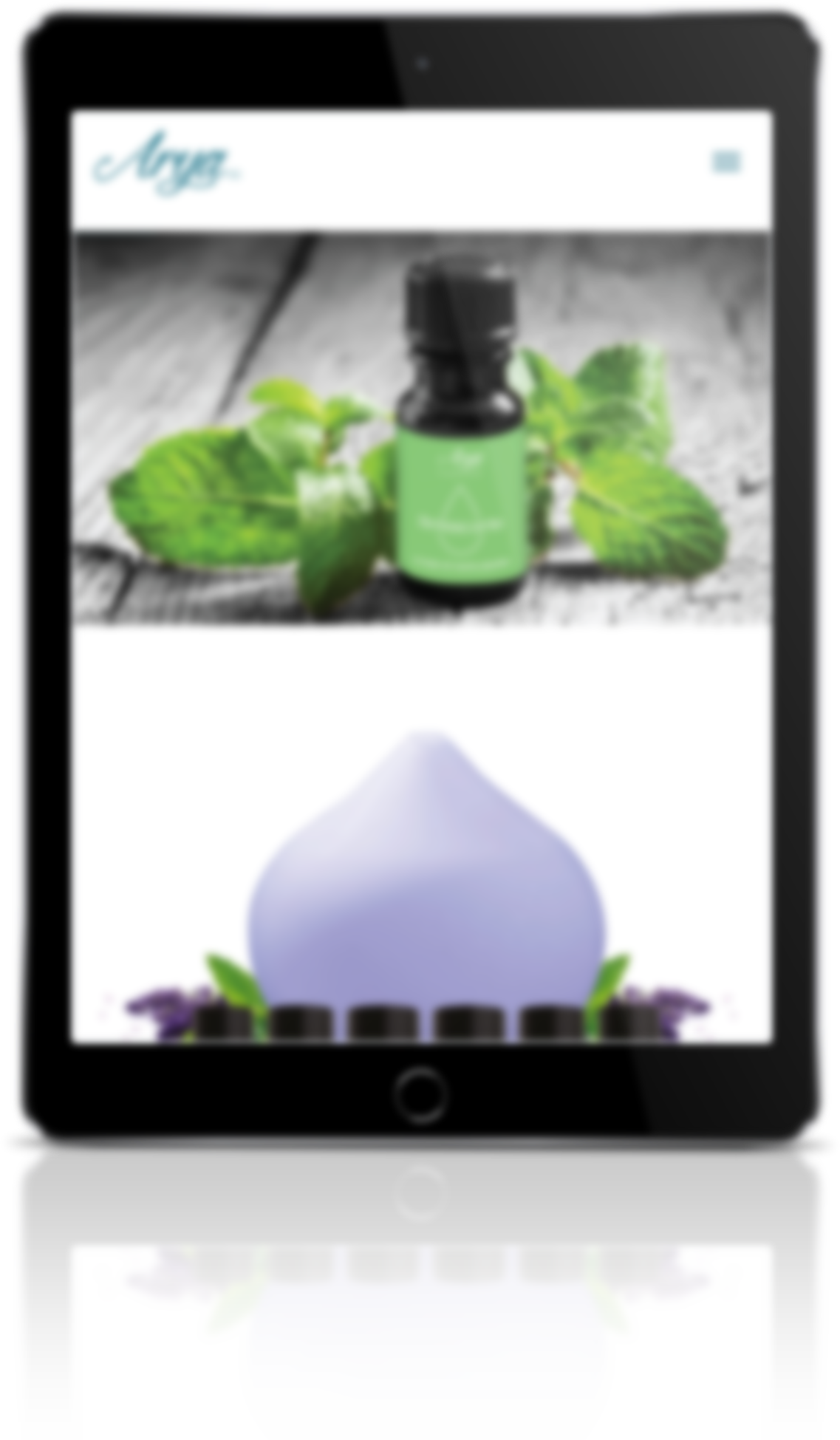 mockup presentazione sitoweb aryahd tablet back