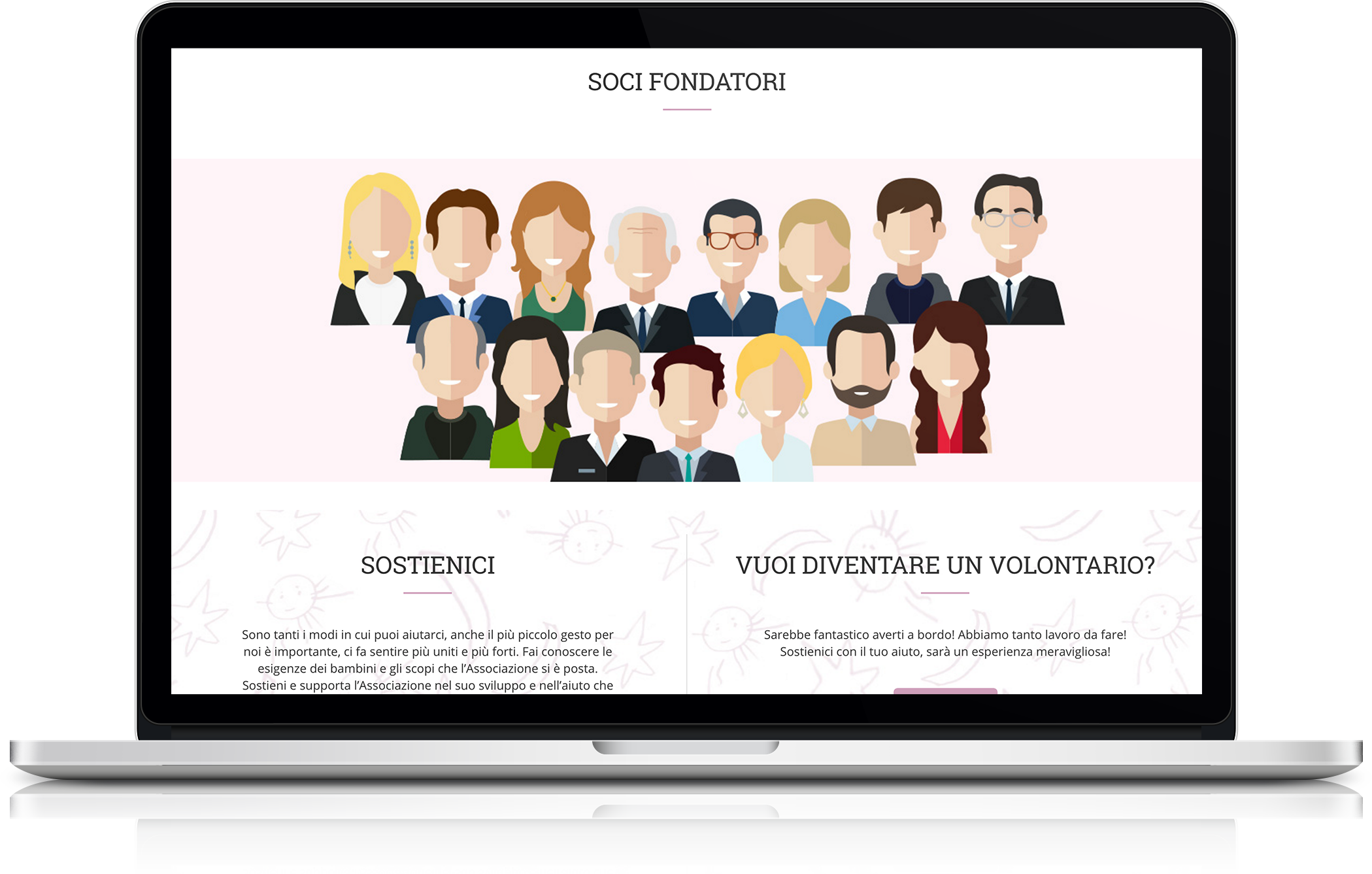 mockup tablet sviluppo sito web responsivo associazione vittoria