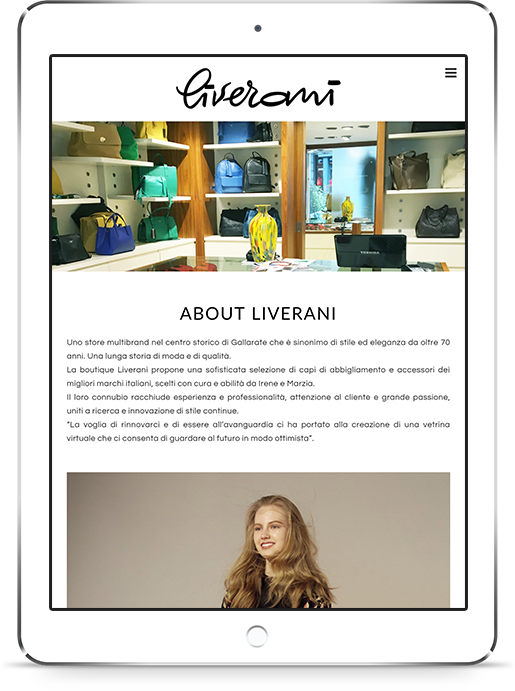 mockup tablet sviluppo sito web responsivo ecommerce liveranishop 2