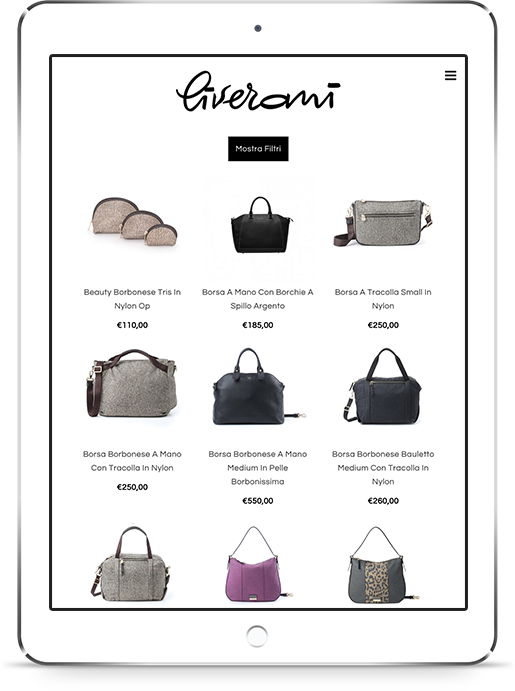 mockup tablet sviluppo sito web responsivo ecommerce liveranishop 3