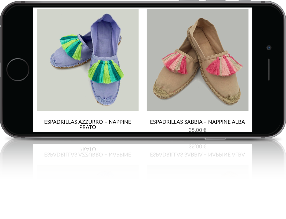 mockup mobile sito web responsivo ecommerce e shop virginia nardin