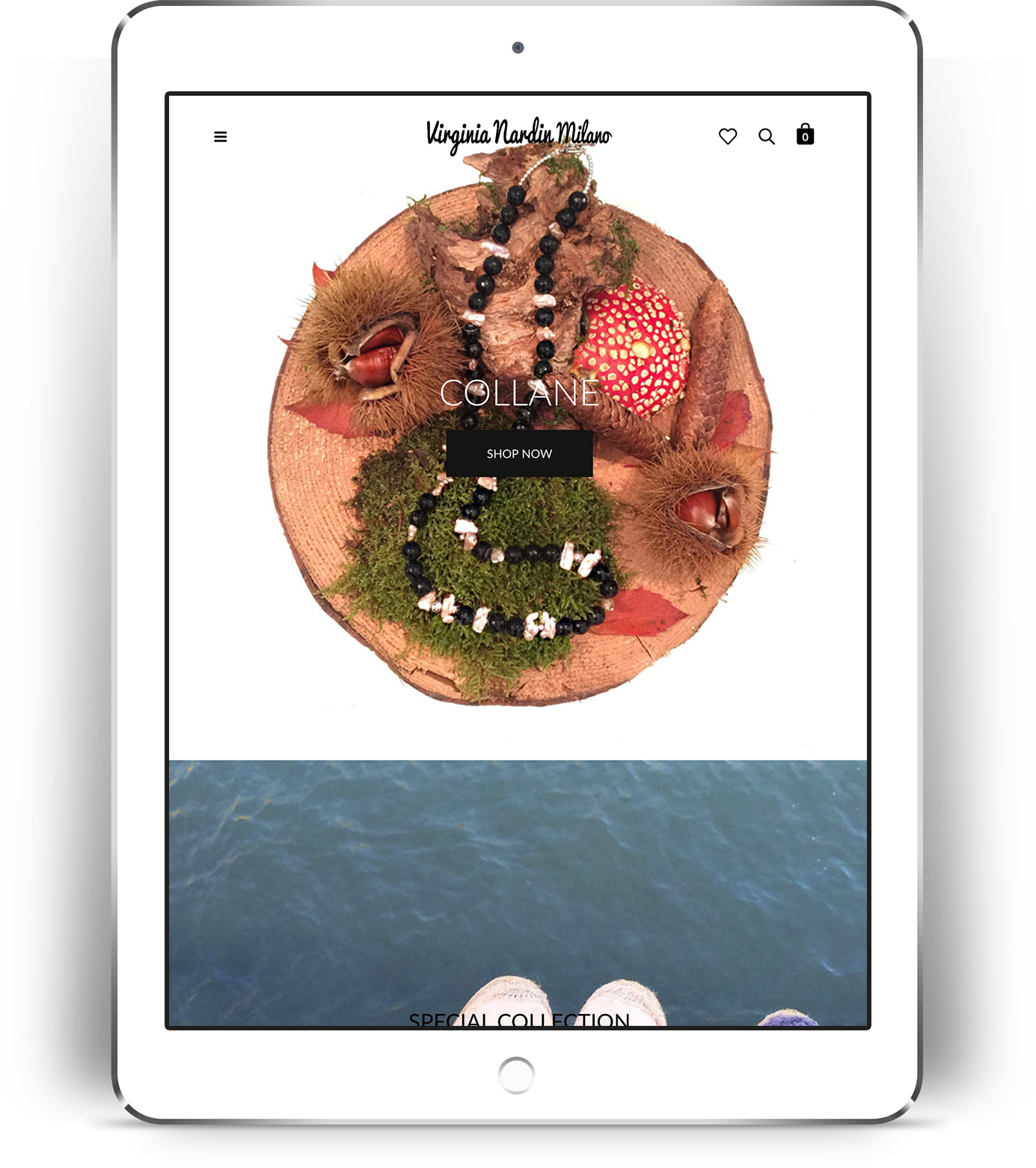 mockup tablet sito web responsivo virginia nardin