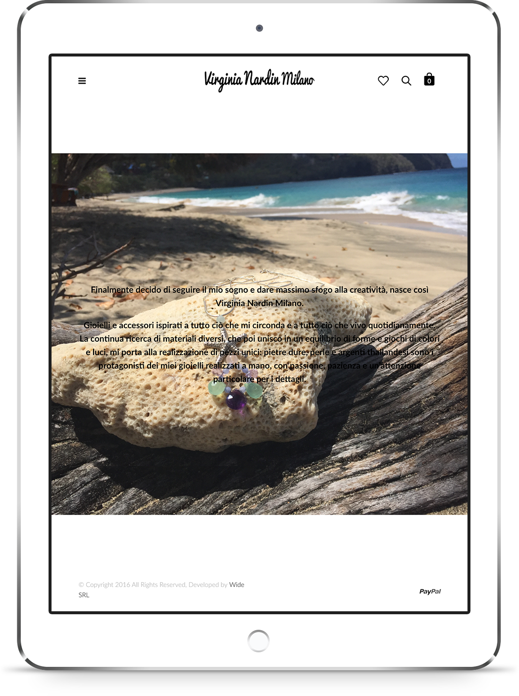 mockup tablet sito web responsivo virginia nardin