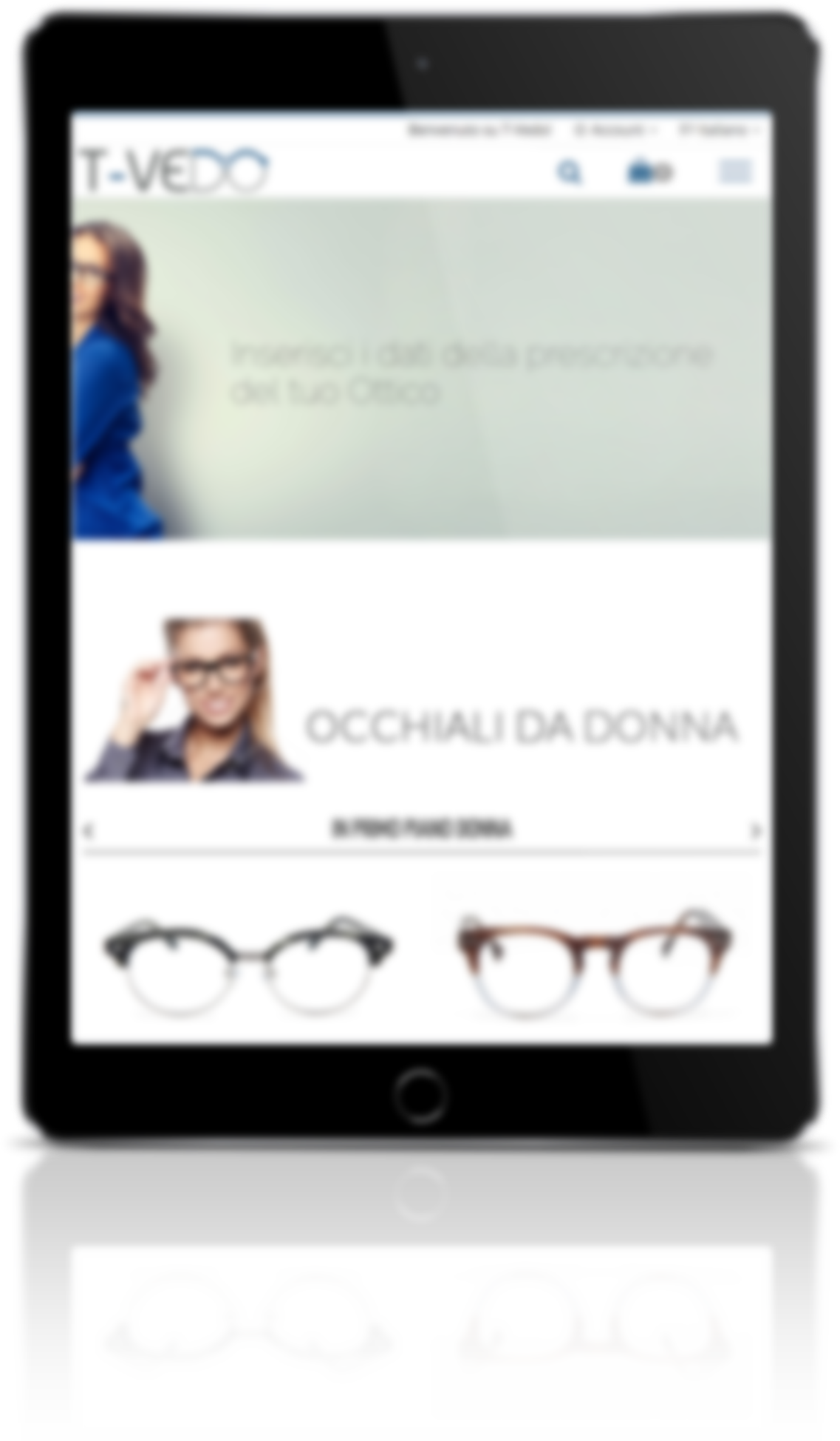 mockup presentazione tvedo tablet focus